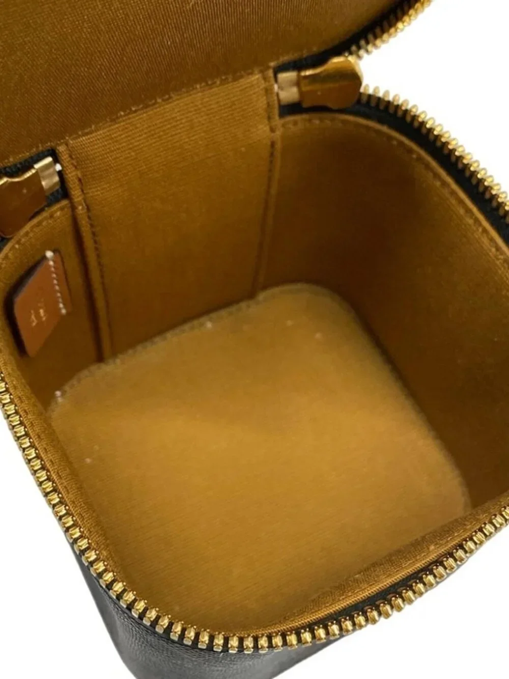 CELINE Triumph Mini Vanity Case 10J762CZ1.04LU Black Dark Brown PVC Leather